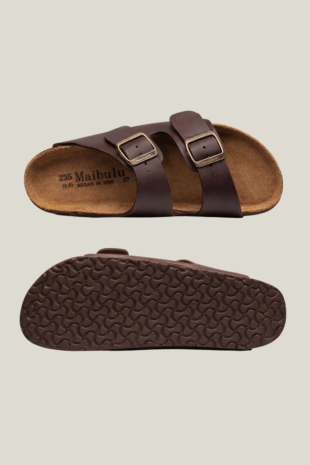 Sandalia masculina Sartong Izola Brown em marrom