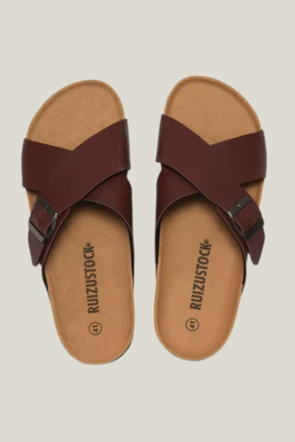 Sandalia masculina Sartong Montreal Brown em marrom3