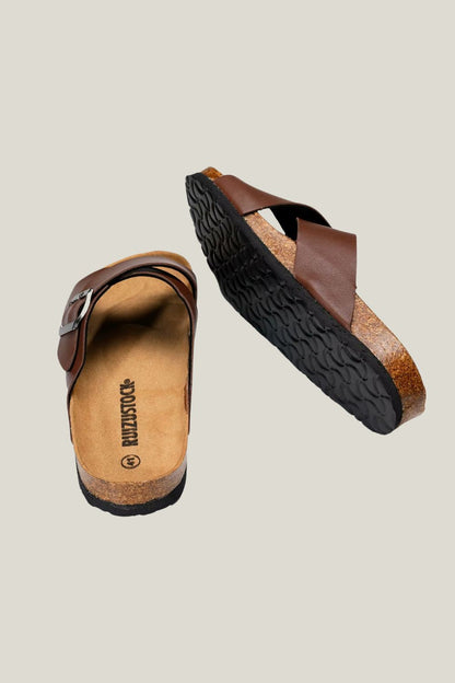 Sandalia masculina Sartong Montreal Brown em marrom5