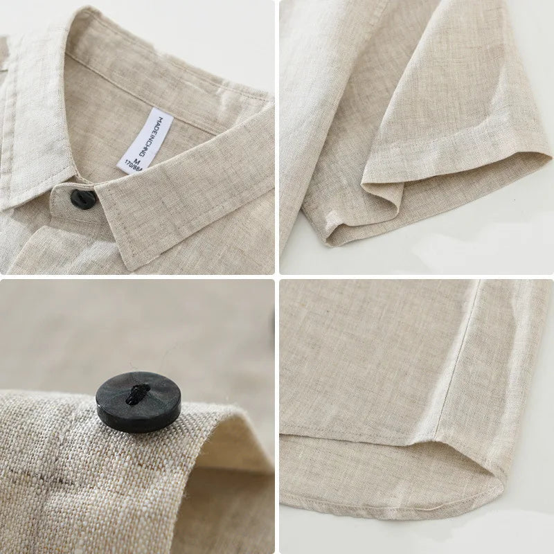 Camisa Linho Puro Premium Atemporal Elegante Conforto Supremo Acabamento Refinado Sartong Cuenca®