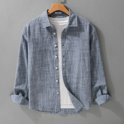 Camisa Casual Linho Puro Luxo Premium Clássico Sartong Albarracin®