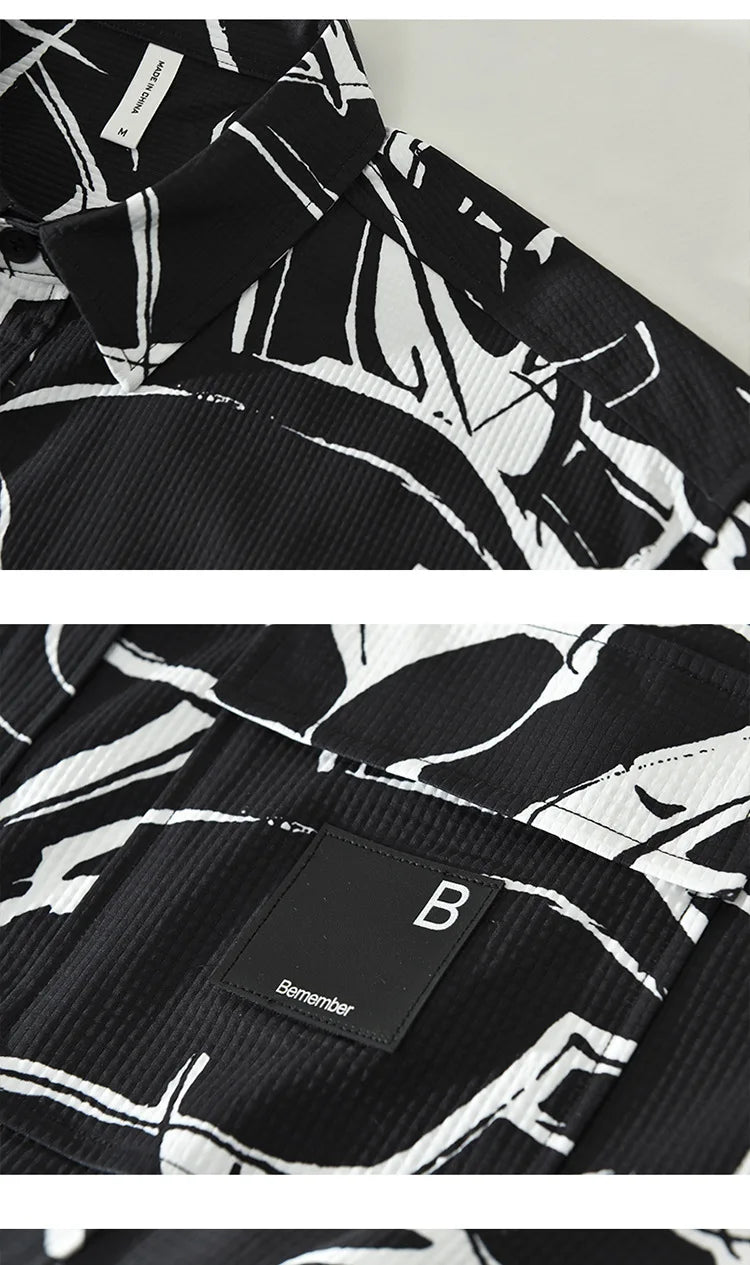 Camisa Casual Masculina Texturizada Premium de Algodão Superior Algodão Egípcio Sartong Cadaques®