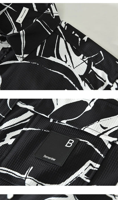 Camisa Casual Masculina Texturizada Premium de Algodão Superior Algodão Egípcio Sartong Cadaques®