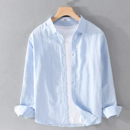 Kit Camisa Linho Premium Clássico Exclusivo + Short Linho Slim Elegante Sartong Plovdiv®