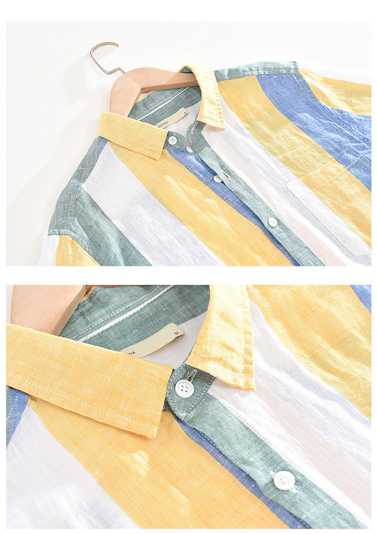 Camisa Linho Puro Premium Extra Slim Fit Distinto Sartong Ericeira®