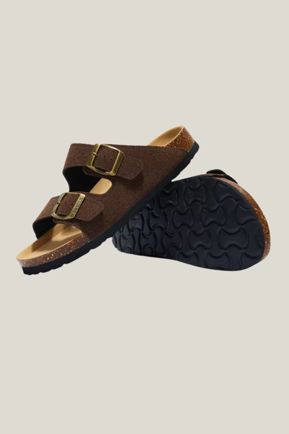 sandalia masculina Sartong Birken Brown em marrom