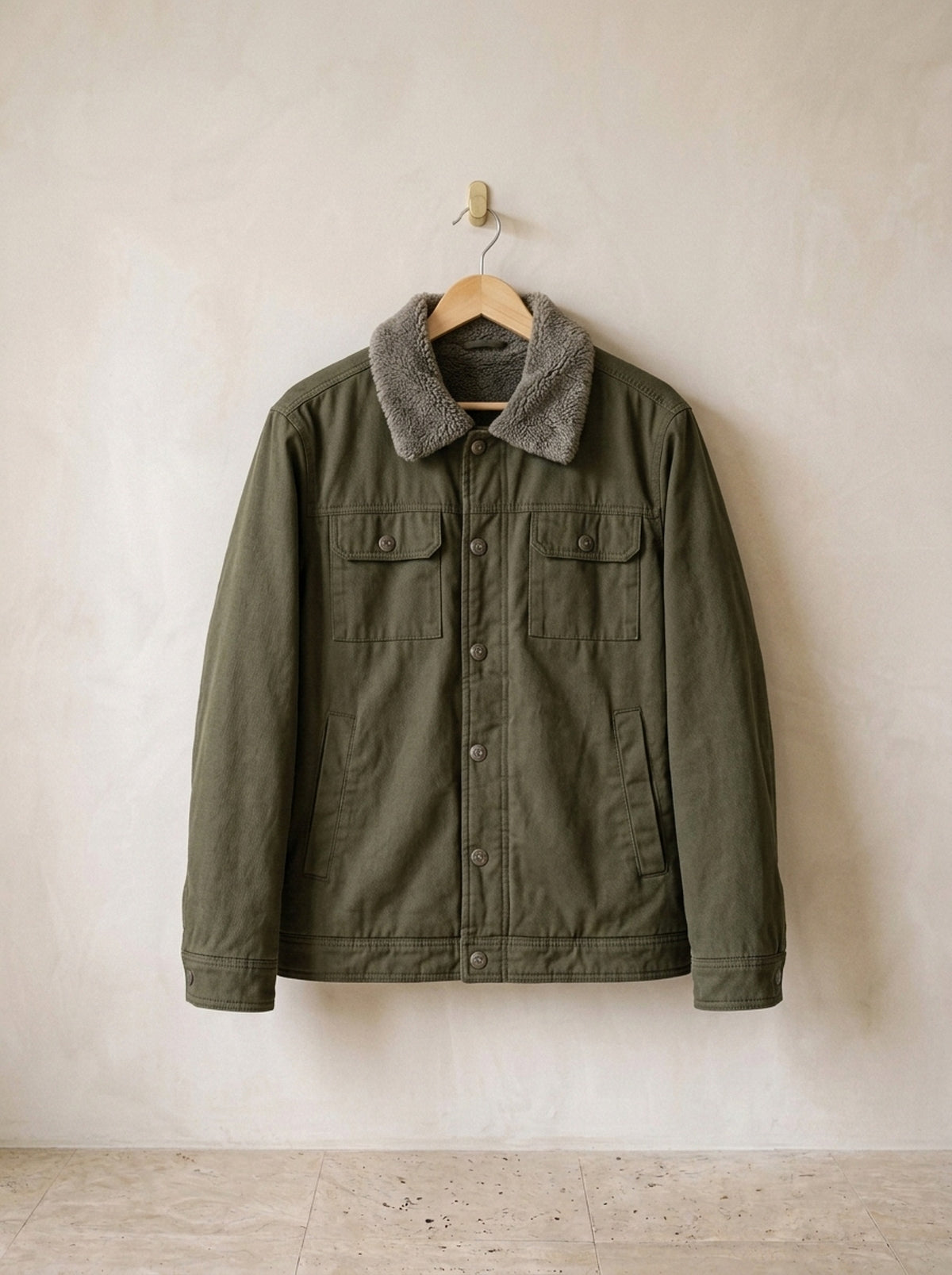 Verde | Jaqueta trucker de veludo Aarhus verde – peça sozinha, foto de produto