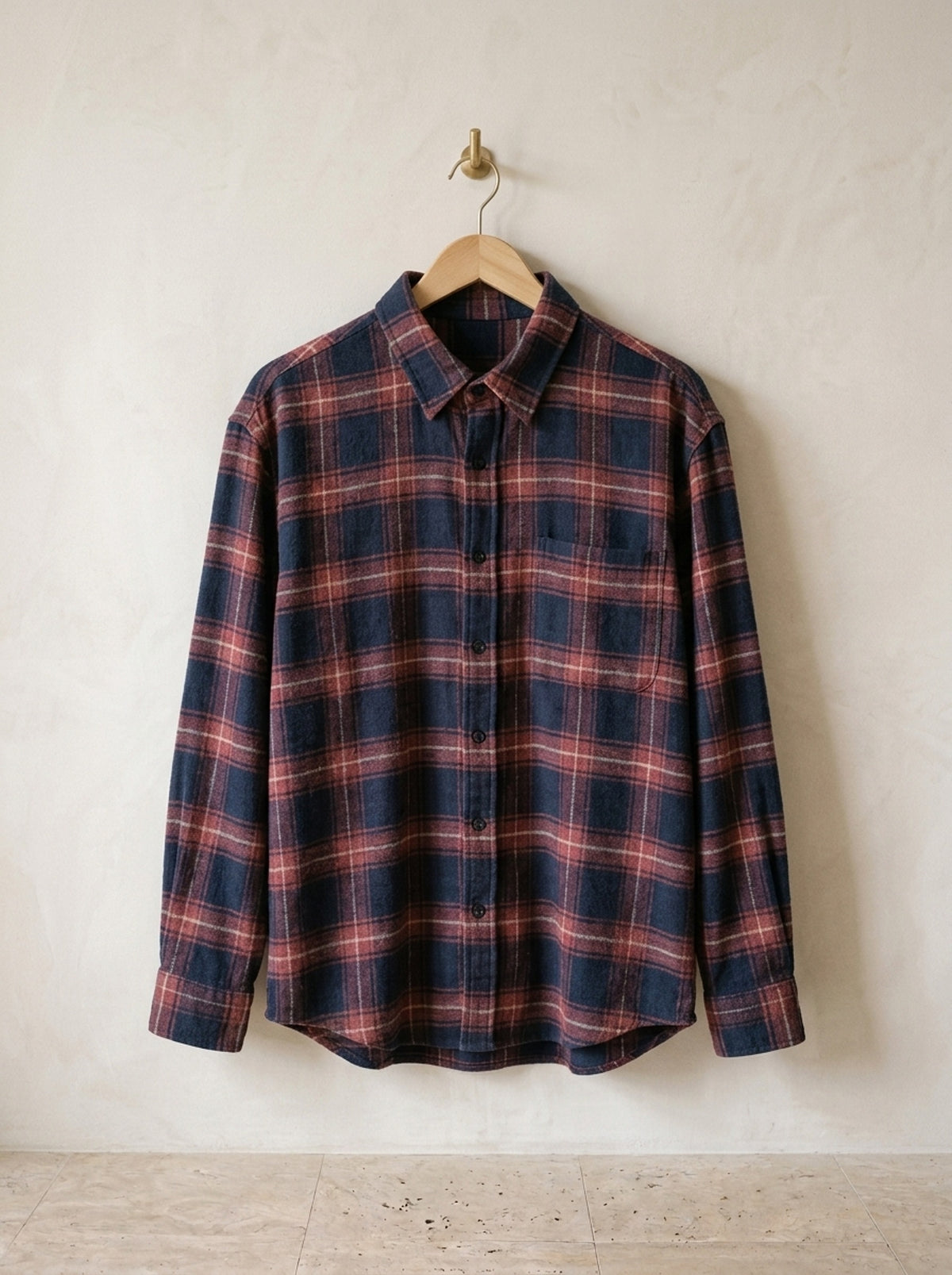 Vermelho | Camisa de flanela xadrez Altea vermelho – peça sozinha, foto de produto