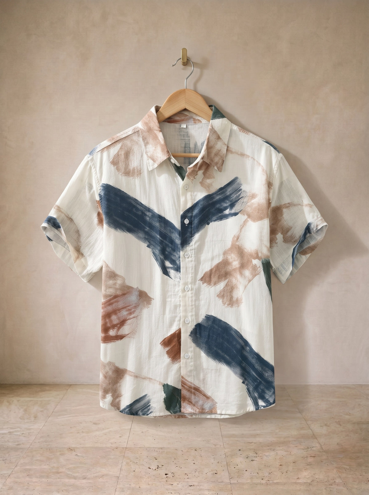 Camisa estampa de pinceladas Amalfi – peça sozinha, foto de produto