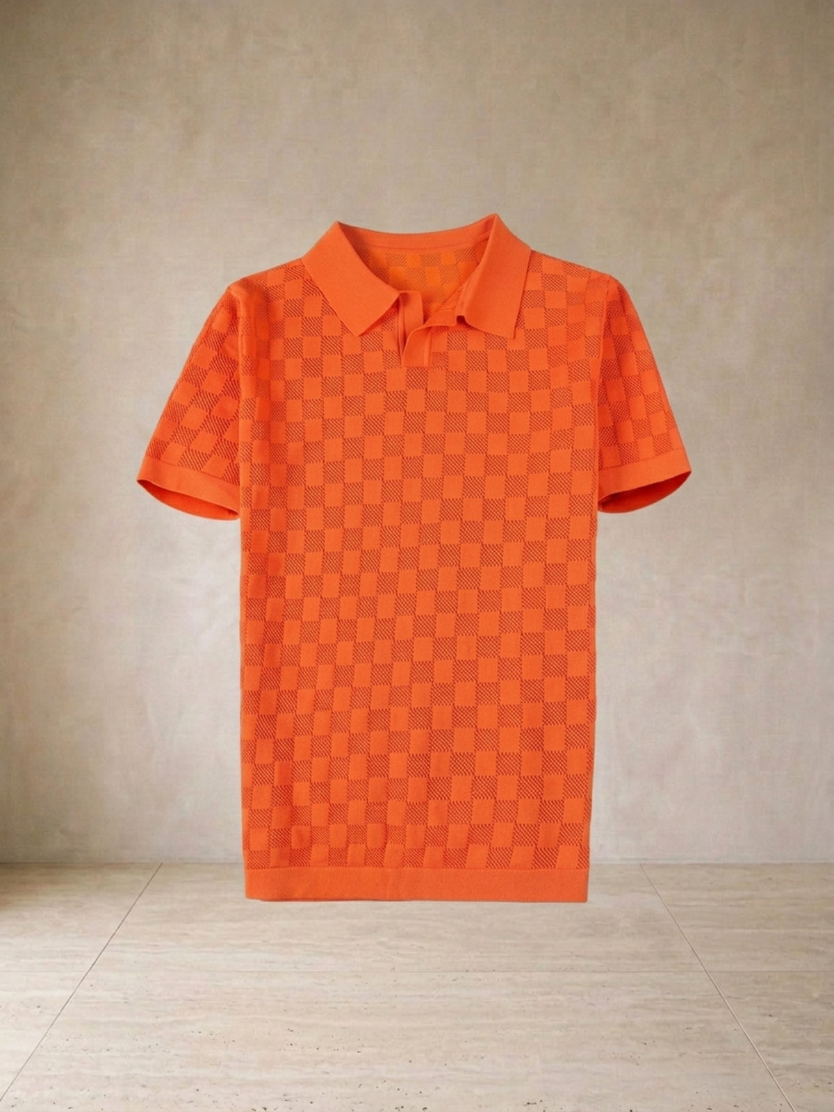 Laranja | Camisa polo de tricô slim Sartong Amboise laranja – peça sozinha, foto de produto