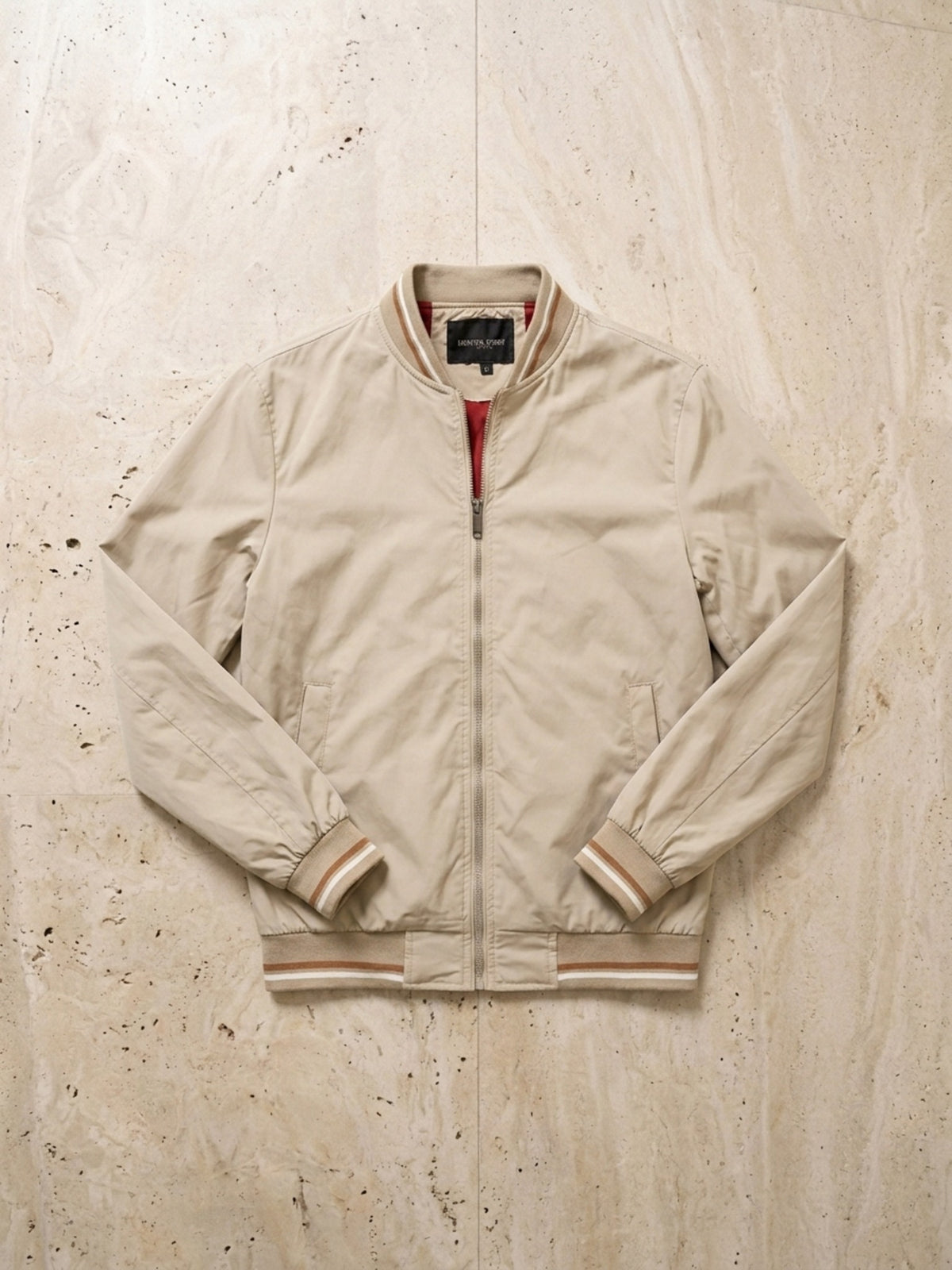 Caqui | Jaqueta casual Sartong Amsterdam caqui – peça sozinha vista de cima