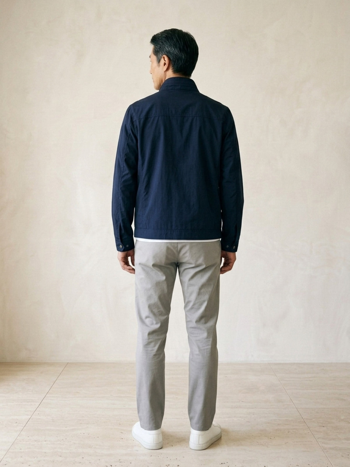 Azul | Jaqueta casual Sartong Antuérpia azul – vista de costas