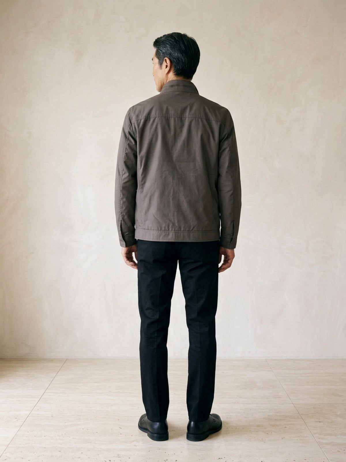 Cinza-escuro | Jaqueta casual Sartong Antuérpia cinza-escuro – vista de costas