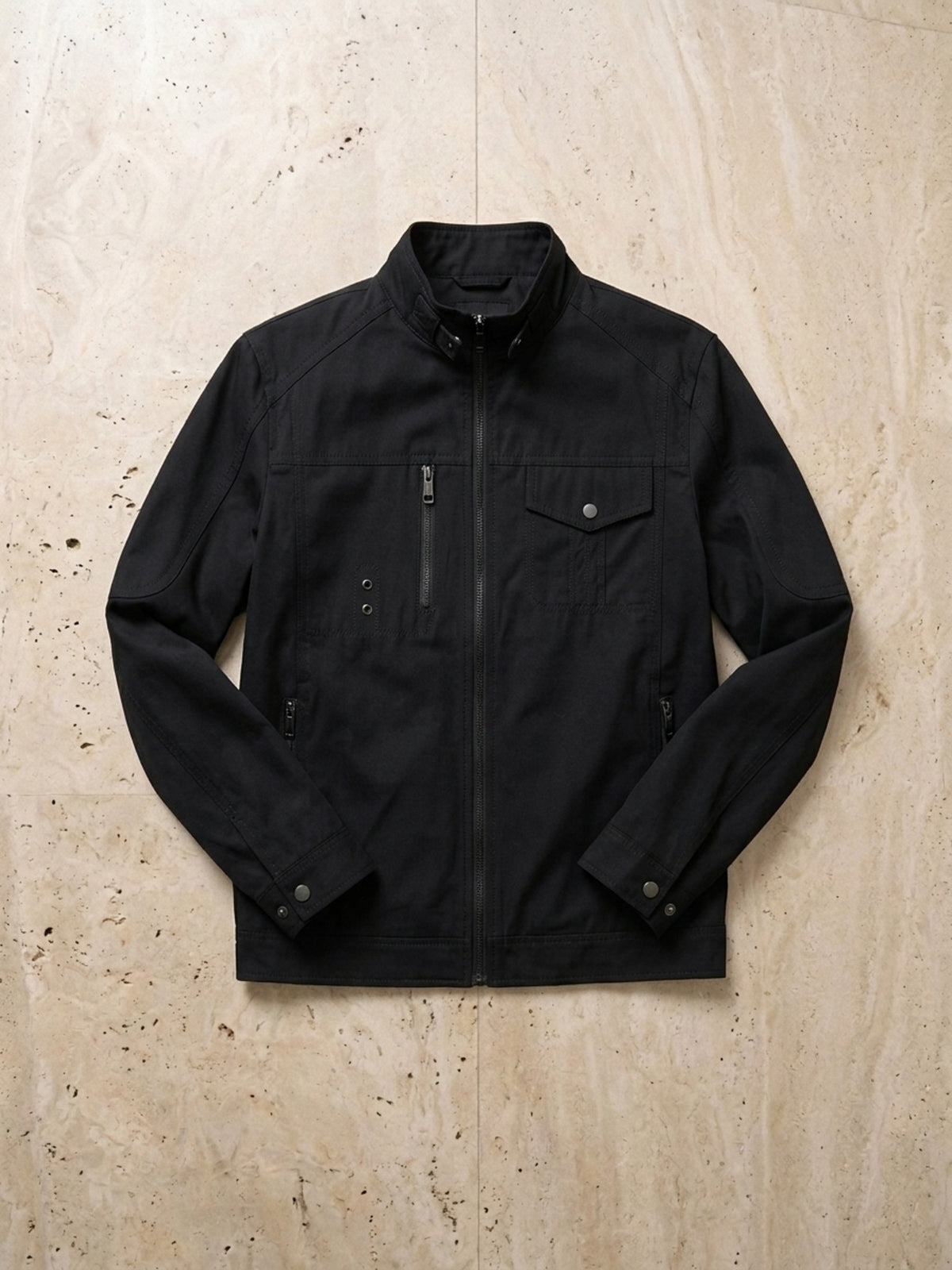 Preto | Jaqueta casual Sartong Antuérpia preto – peça sozinha vista de cima