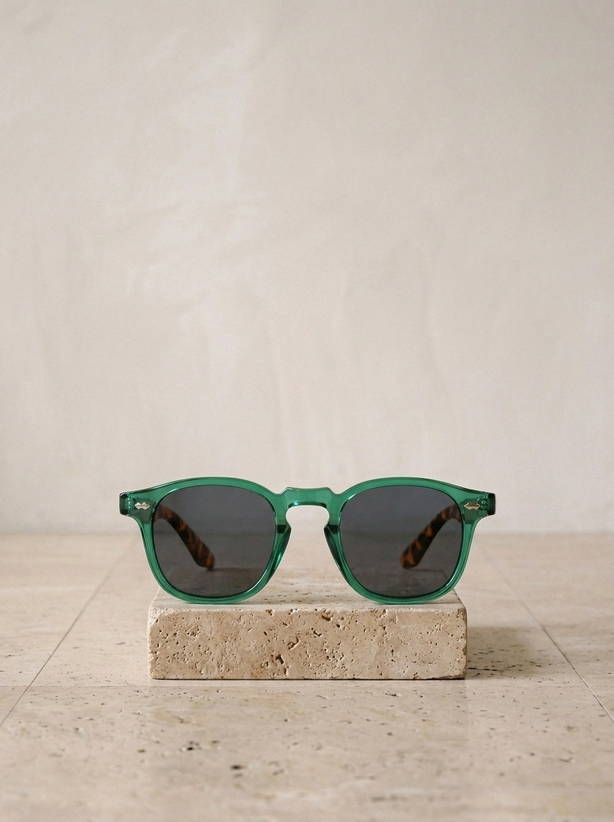 Verde/Leopardo | Óculos Aosta verde/leopardo – peça sozinha, foto de produto