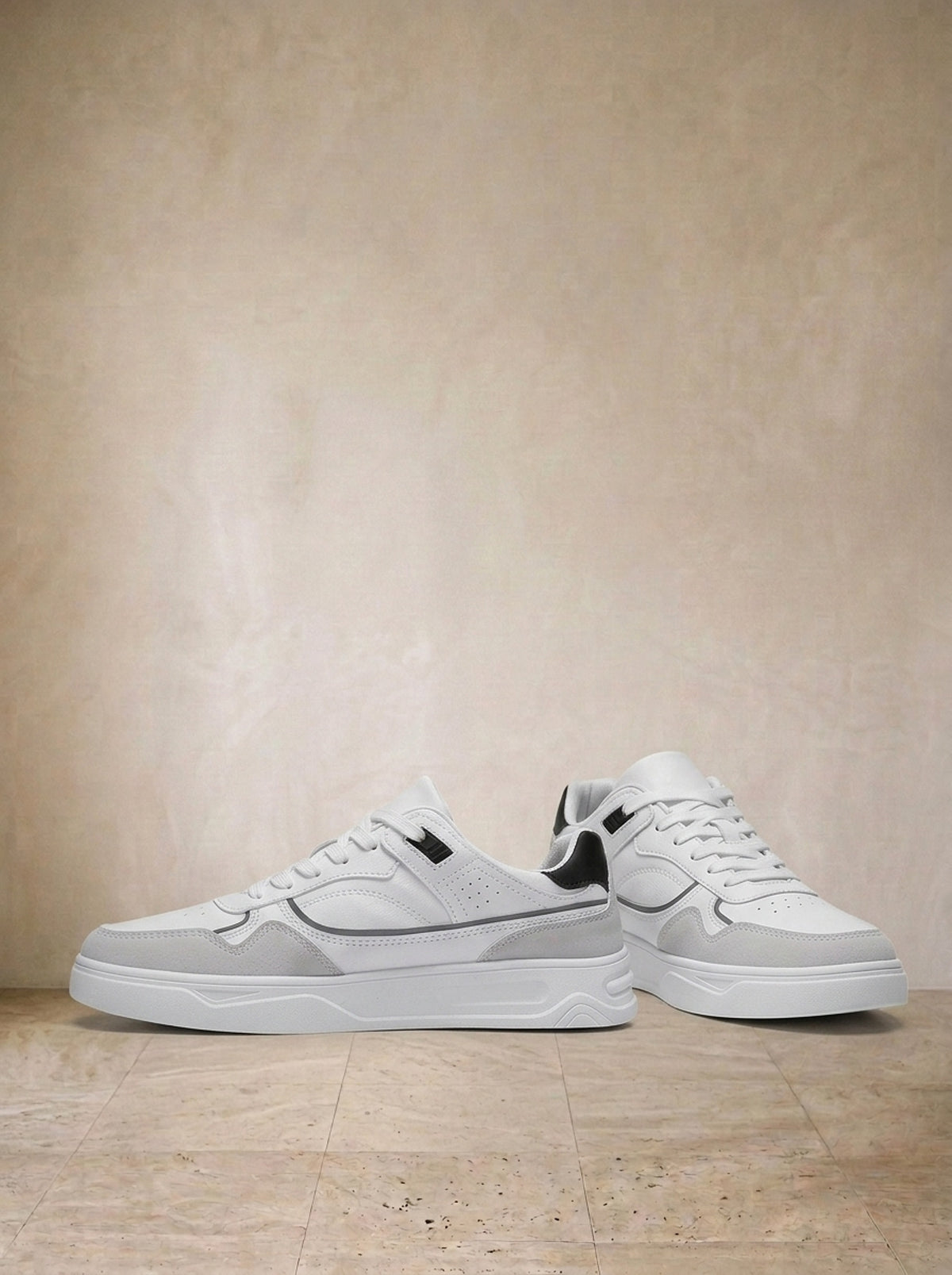 Branco | Sapatênis Aquileia branco – par de lado, foto de produto