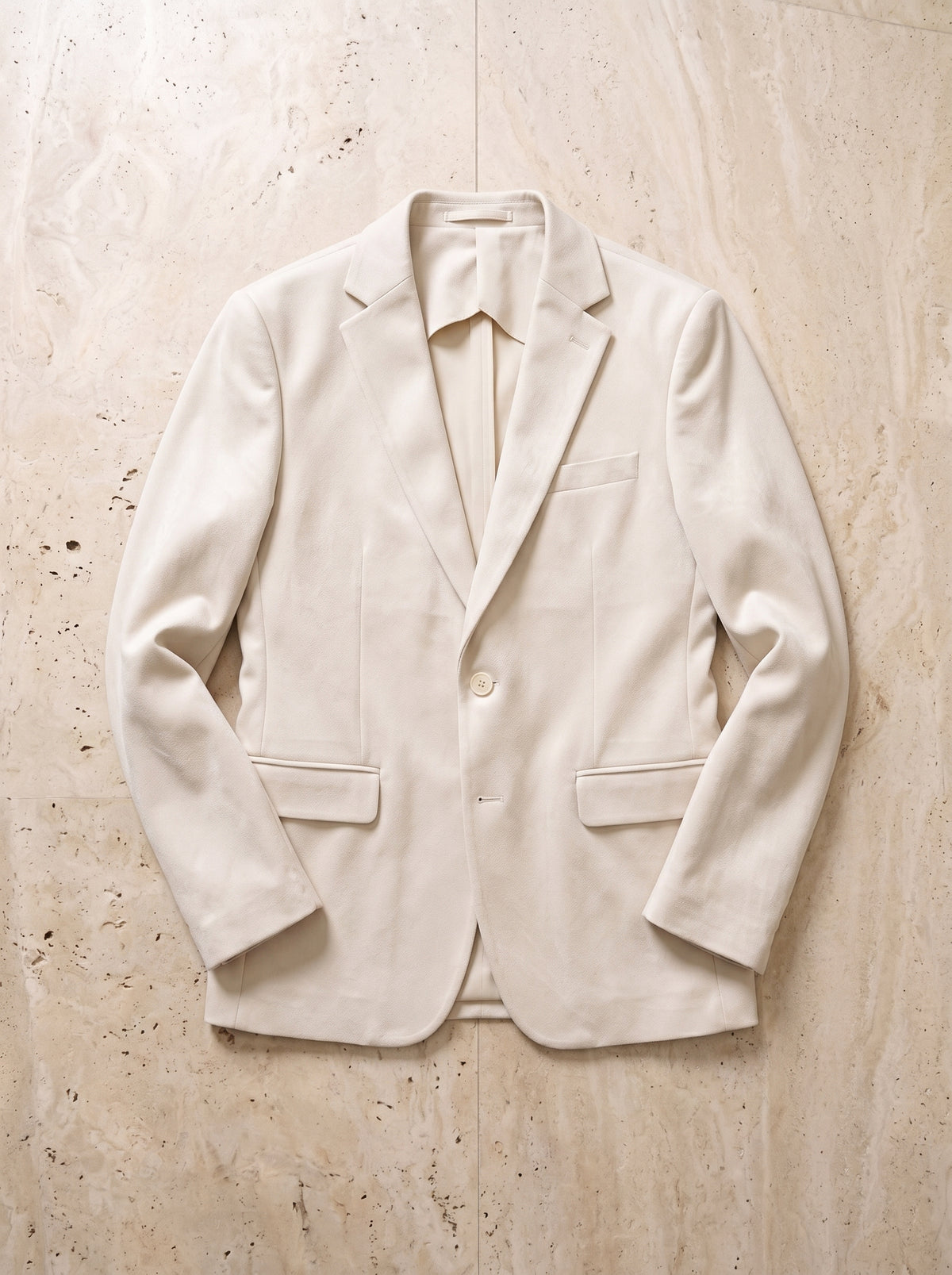 Off-white | Blazer de camurça Biarritz off-white – peça sozinha vista de cima