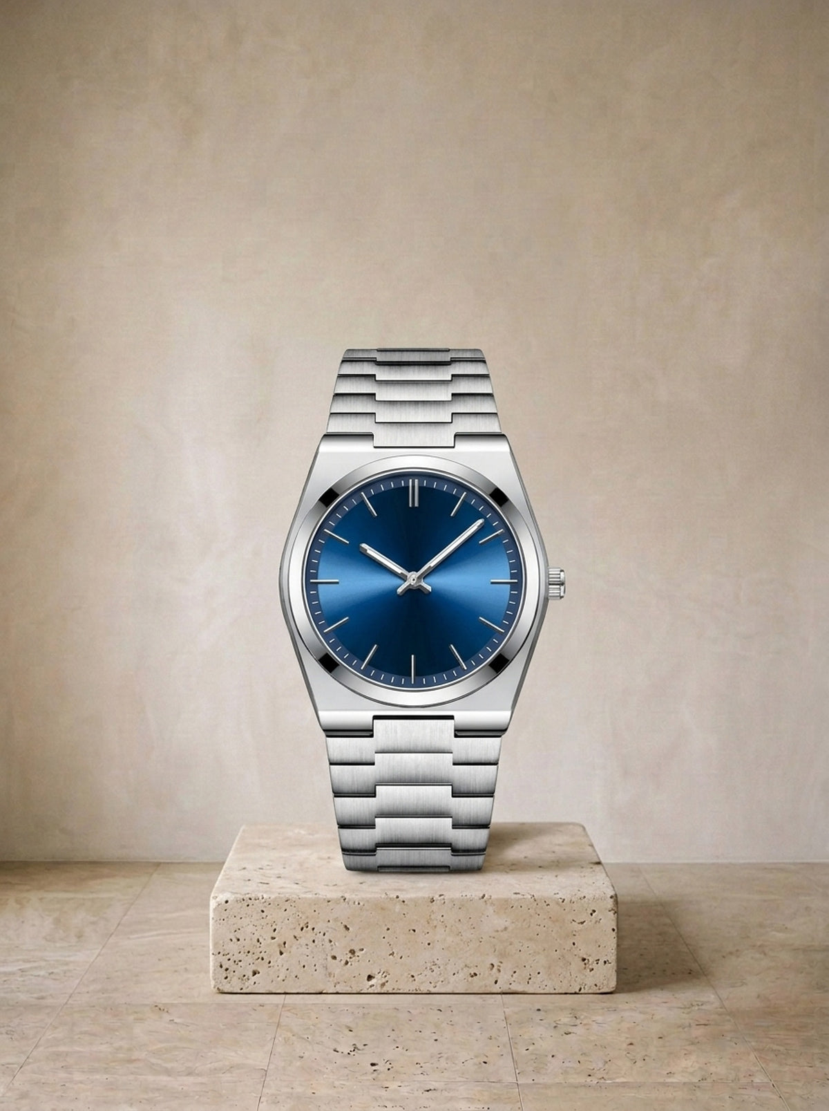 Azul | Relógio de aço Biella azul – peça sozinha, foto de produto