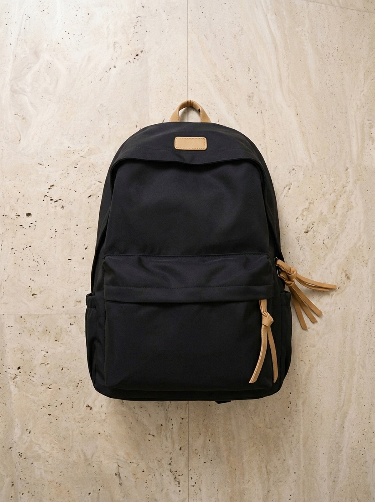 Preto | Mochila de nylon Bolsena preto – mochila sozinha vista de cima