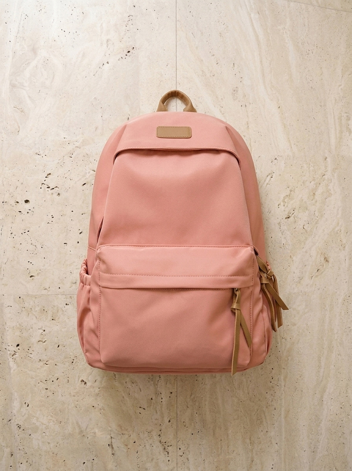 Rosa | Mochila de nylon Bolsena rosa – mochila sozinha vista de cima