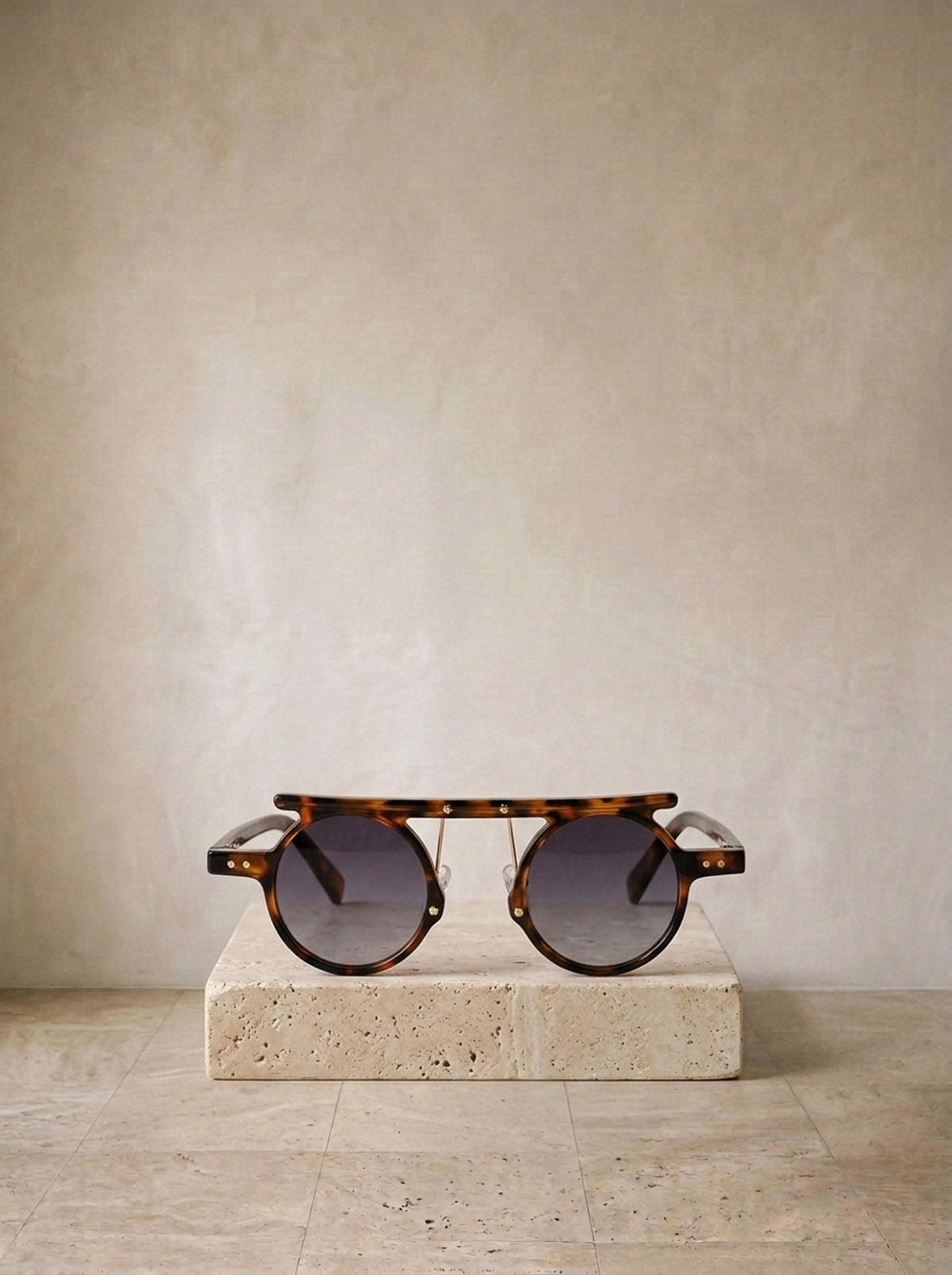 Leopardo/Cinza | Óculos de sol de acetato Bolzano leopardo/cinza – peça sozinha, foto de produto