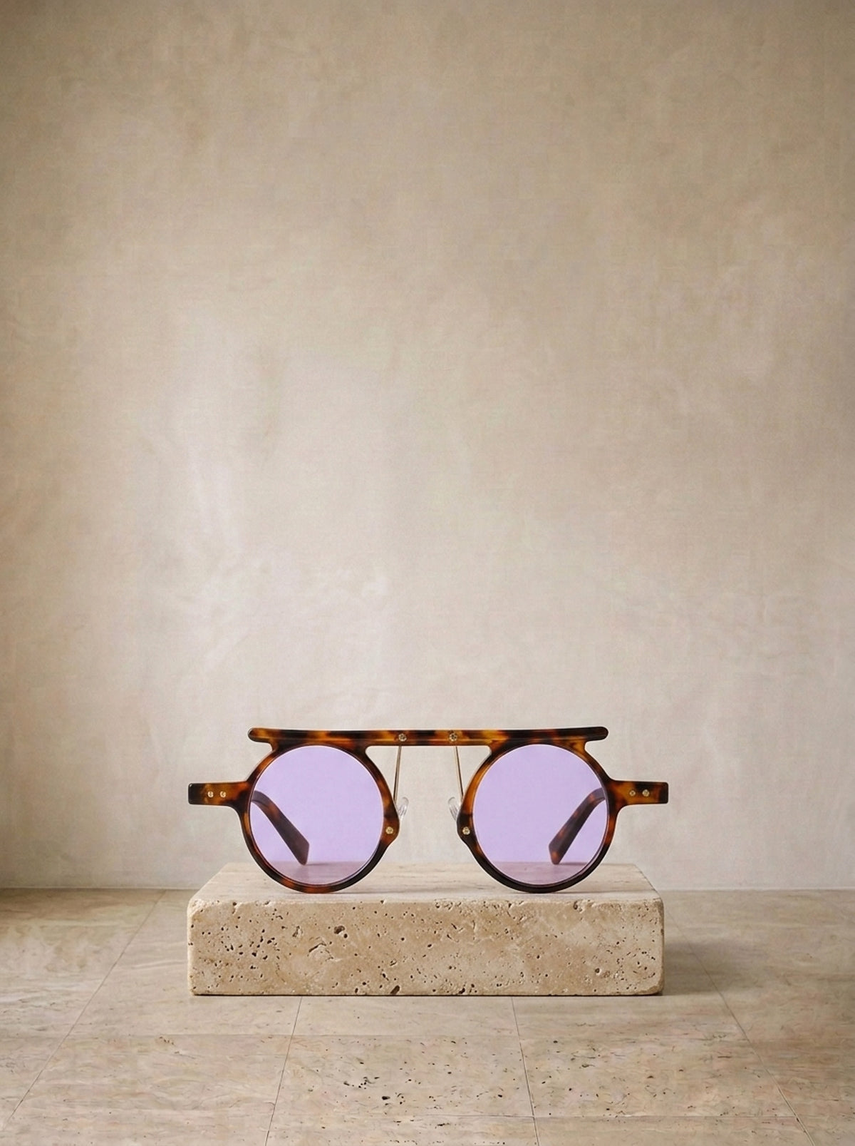 Leopardo/Roxo | Óculos de sol de acetato Bolzano leopardo/roxo – peça sozinha, foto de produto