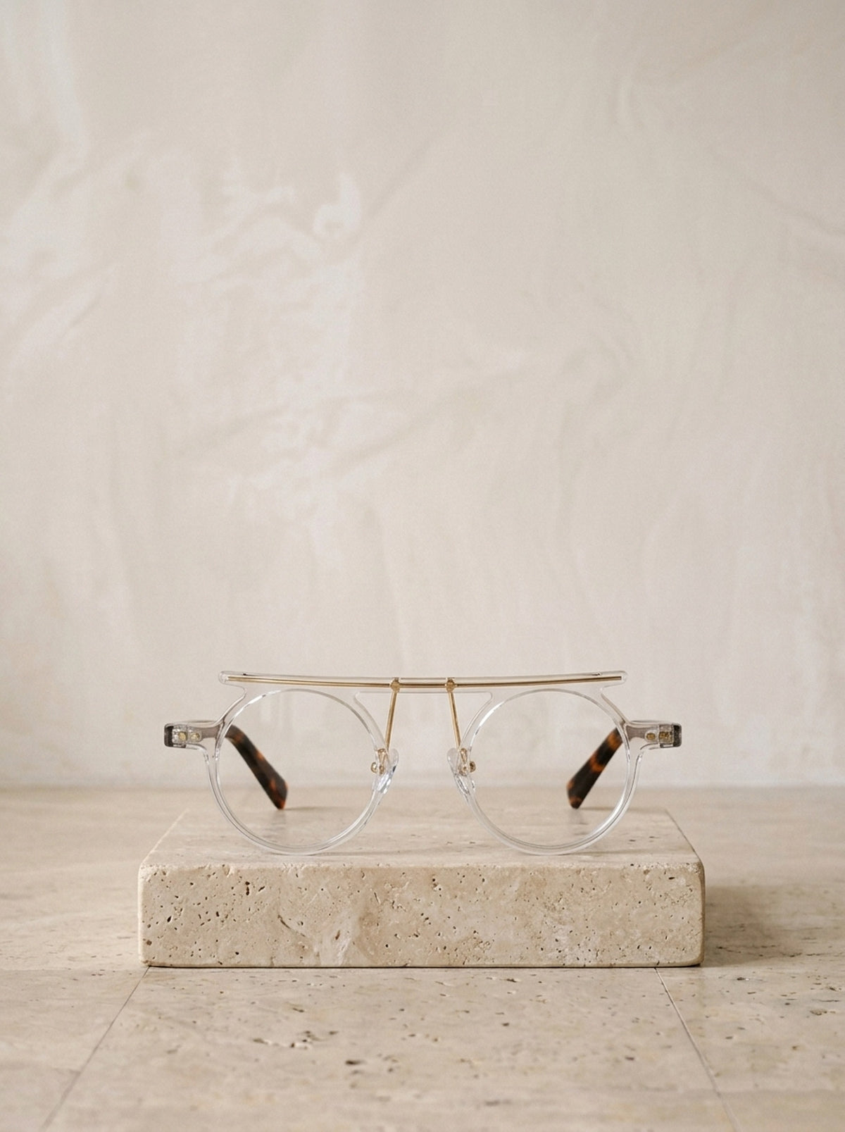 Leopardo transparente/Transparente | Óculos de sol de acetato Bolzano leopardo transparente/transparente – peça sozinha, foto de produto