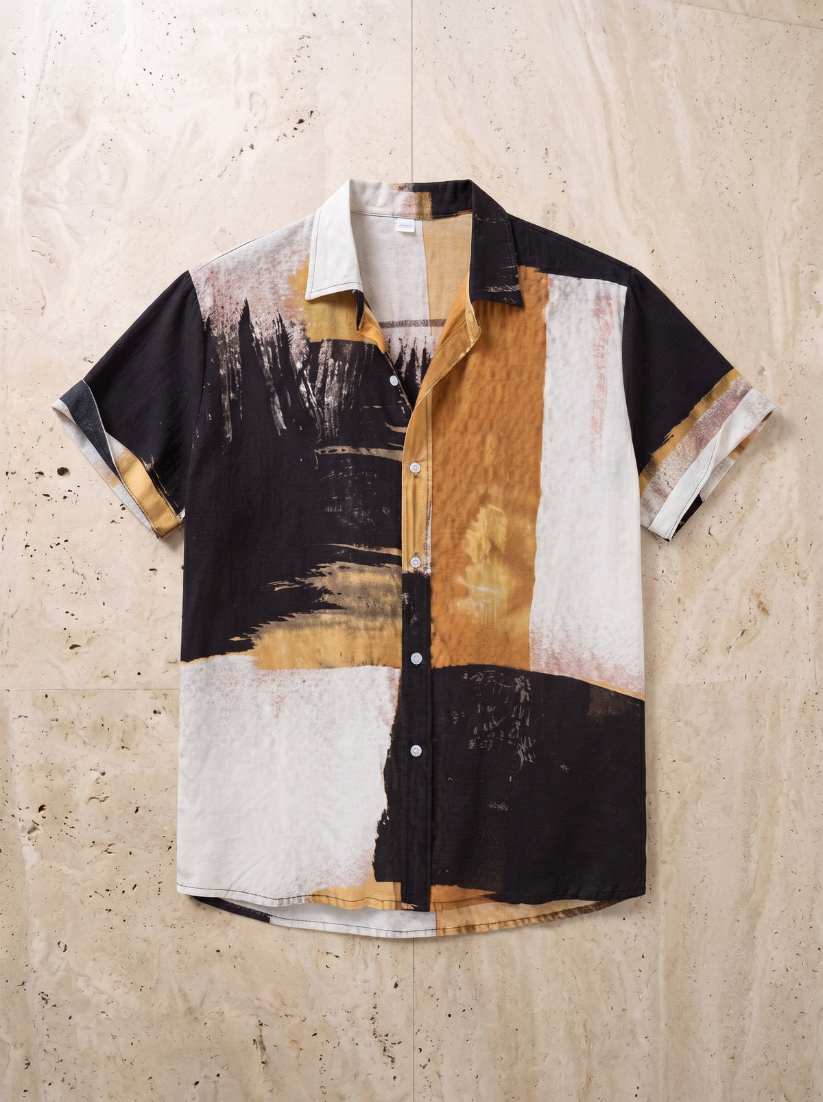 Amarelo | Camisa de algodão leve Bonnieux amarelo – peça sozinha vista de cima