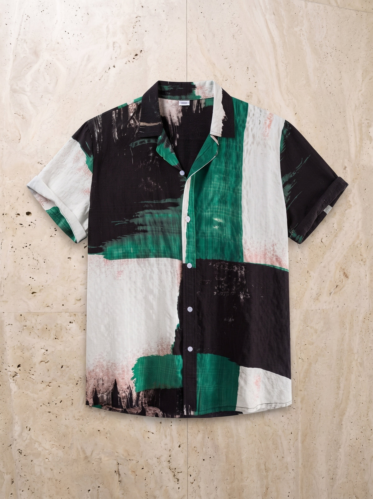 Verde | Camisa de algodão leve Bonnieux verde – peça sozinha vista de cima