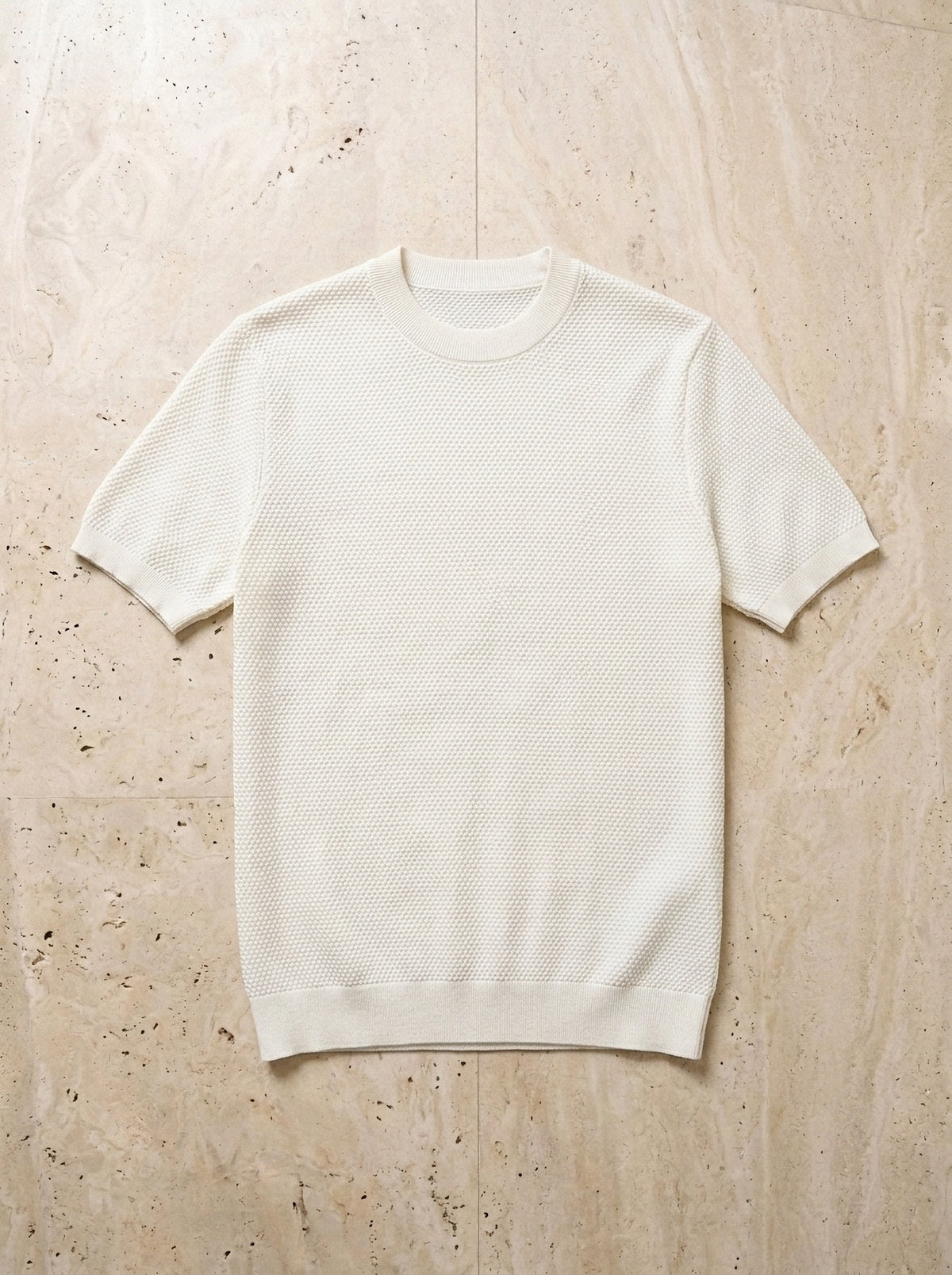 Branco | Camiseta de algodão slim Bosa branco – peça sozinha vista de cima