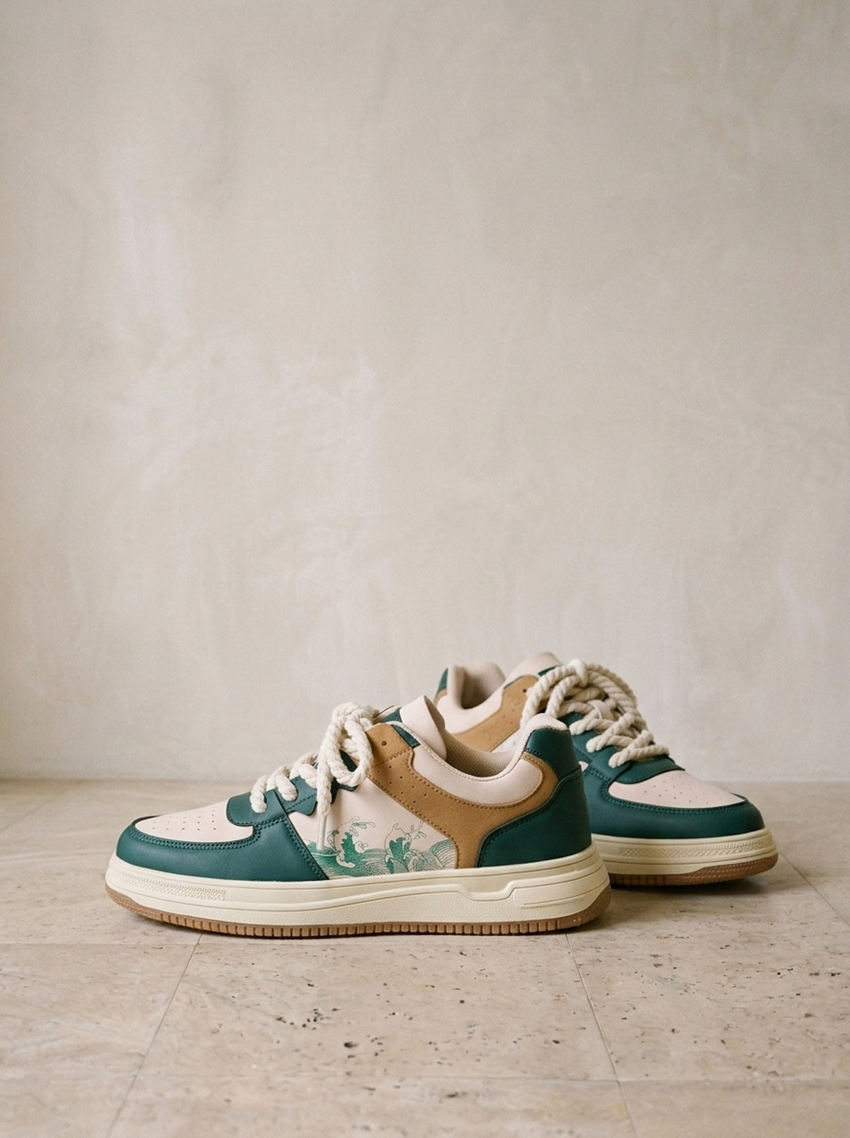 Verde-escuro | Tênis casual Castelmola verde-escuro – par de lado, foto de produto