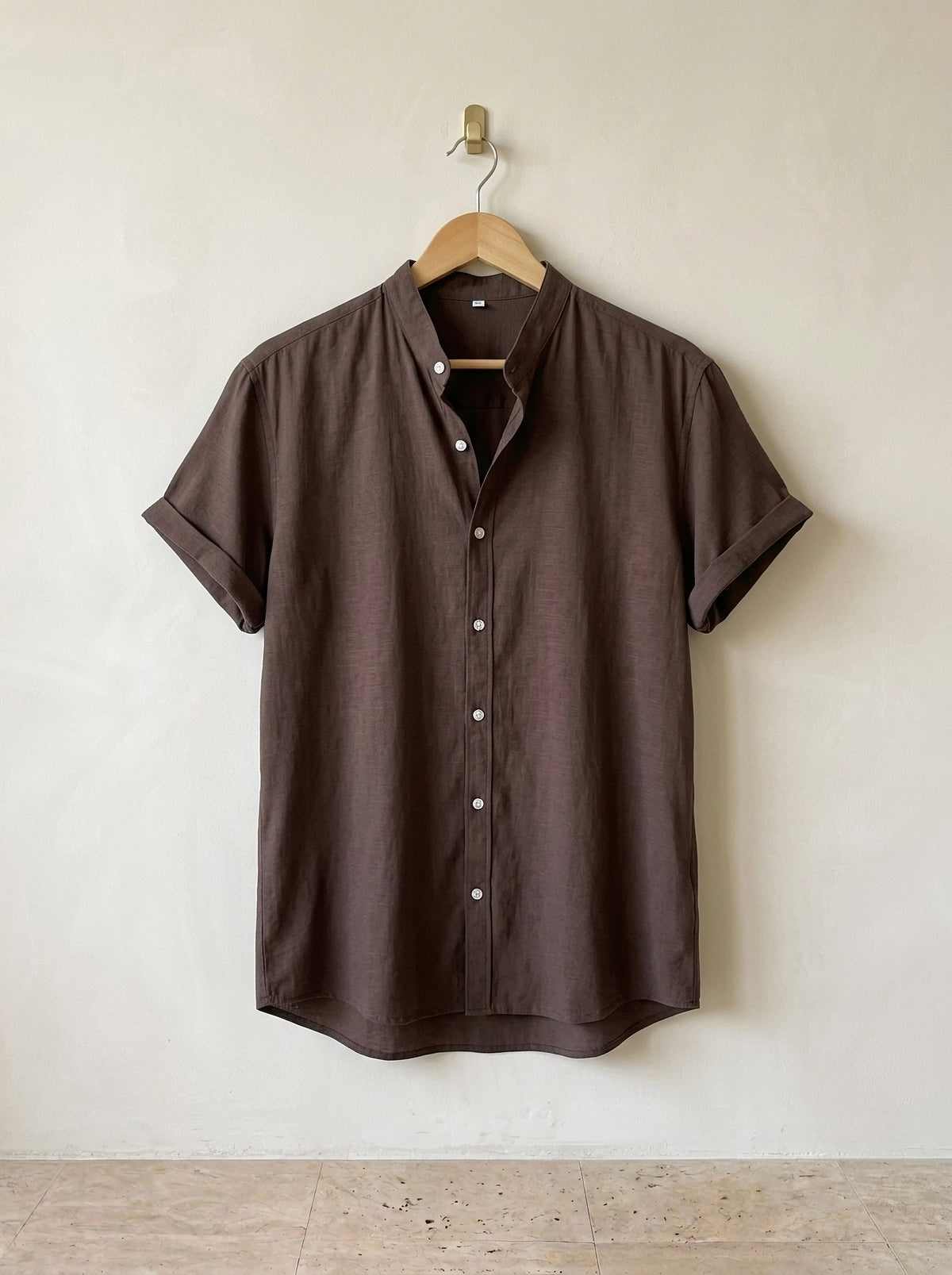 Café | Camisa de algodão Catania café – peça sozinha, foto de produto