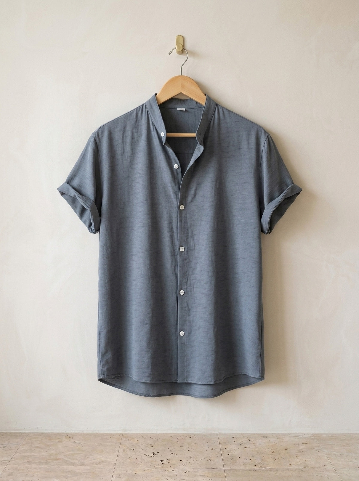 Cinza | Camisa de algodão Catania cinza – peça sozinha, foto de produto