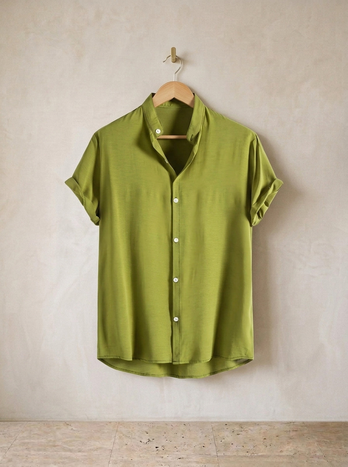 Verde-claro | Camisa de algodão Catania verde-claro – peça sozinha, foto de produto