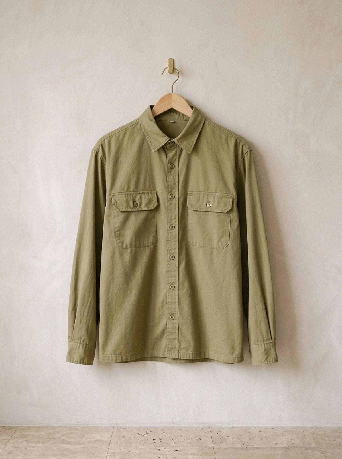 Caqui | Camisa de sarja slim Chinchón caqui – peça sozinha, foto de produto