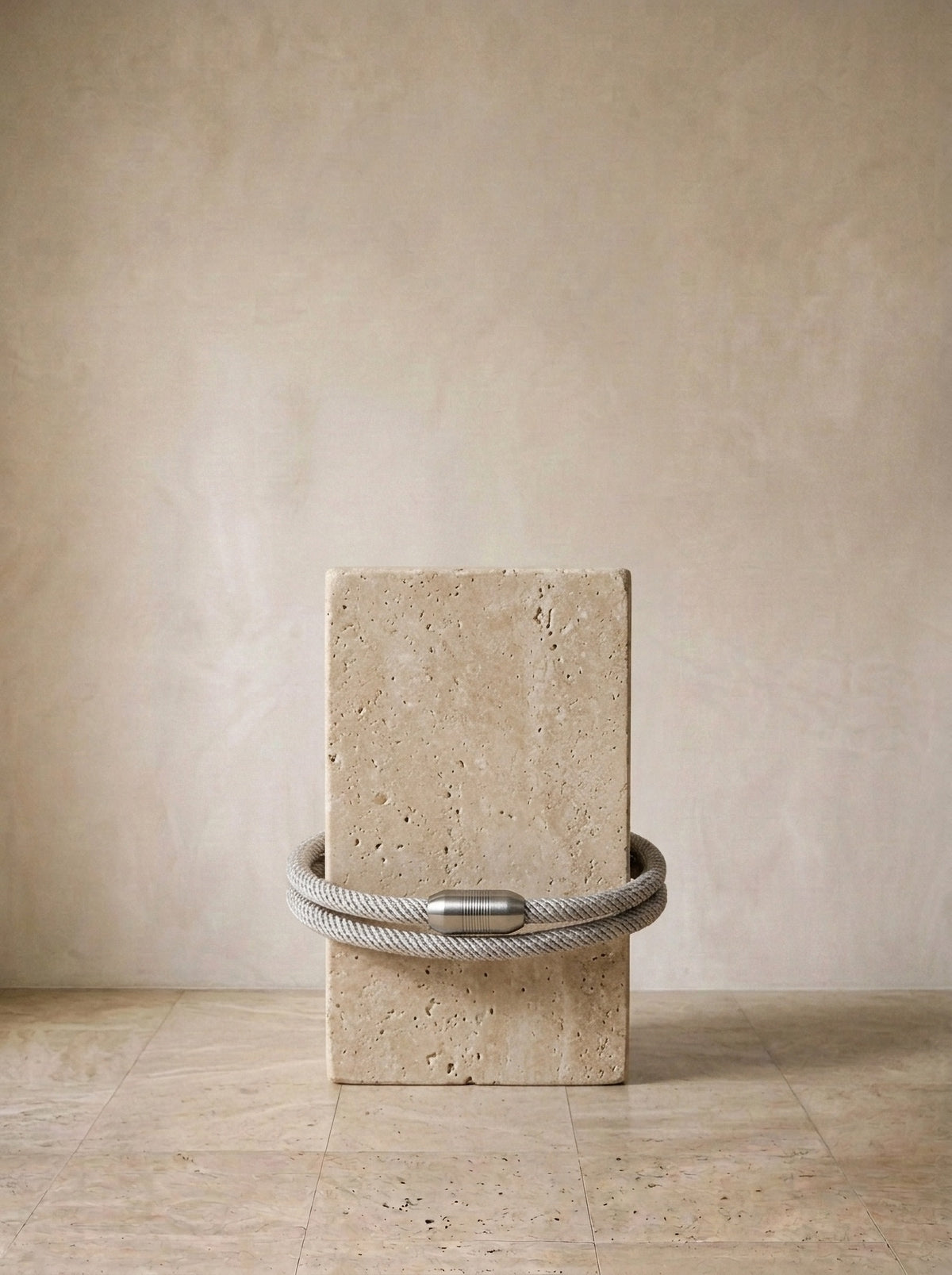 Cinza | Pulseira de cordão Chioggia cinza – peça sozinha, foto de produto