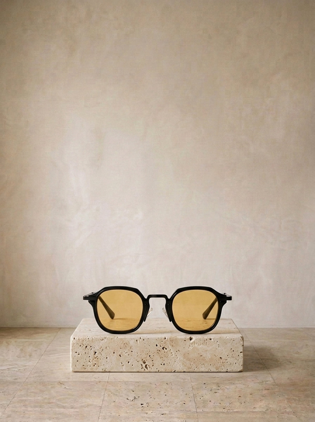 Preto/Amarelo | Óculos de sol polarizado Cittadella preto/amarelo – peça sozinha, foto de produto