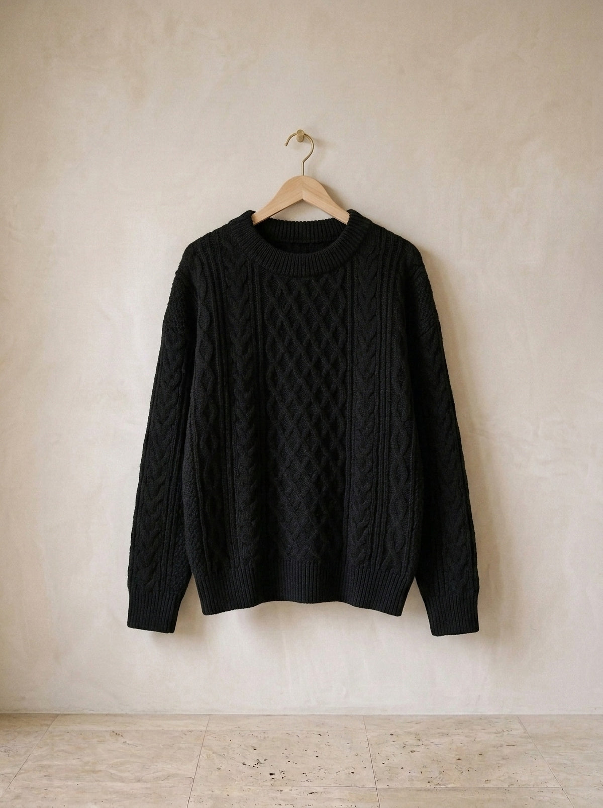 Preto | Suéter de algodão Cividale preto – peça sozinha, foto de produto