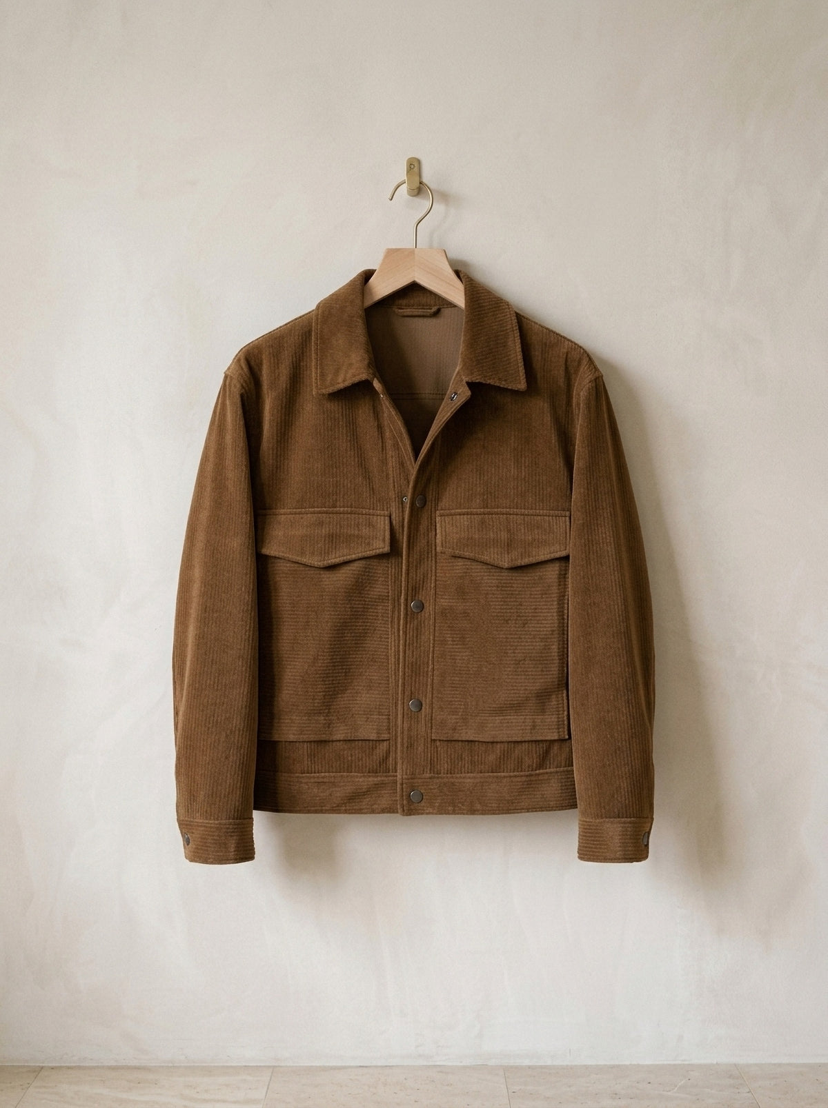 Marrom | Jaqueta camisa de veludo Clervaux marrom – peça sozinha, foto de produto
