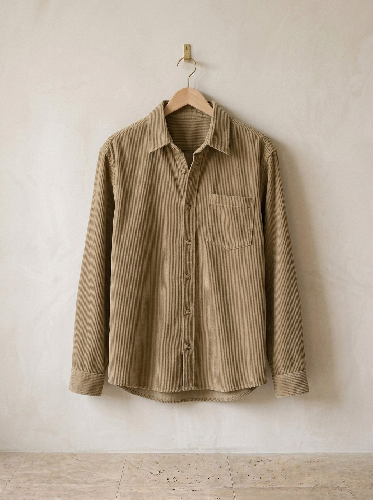 Caqui | Camisa de veludo Comillas caqui – peça sozinha, foto de produto