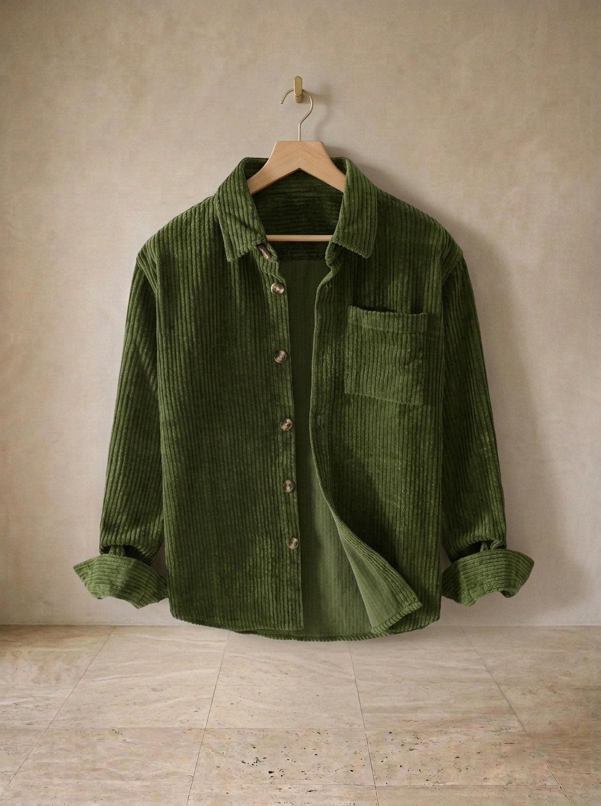Verde | Camisa de veludo Comillas verde – peça sozinha, foto de produto