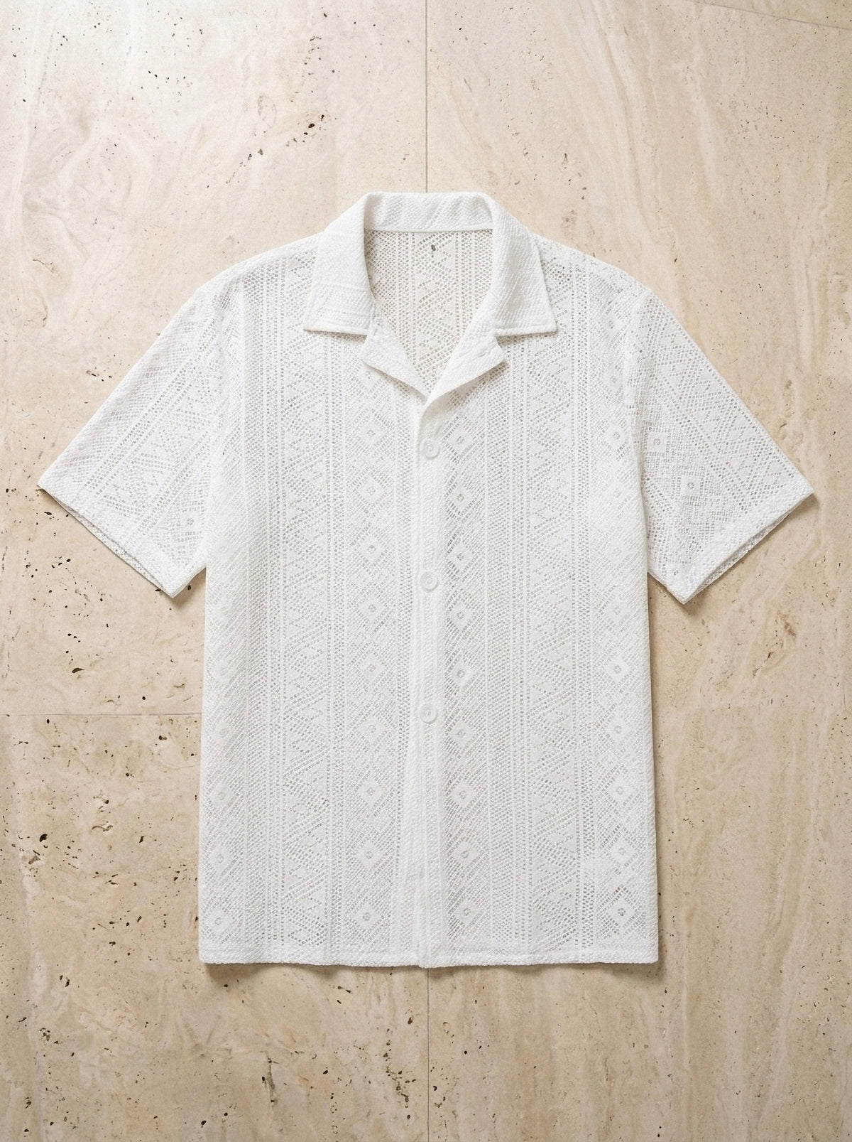 Branco | Camisa social Córdoba branco – peça sozinha vista de cima