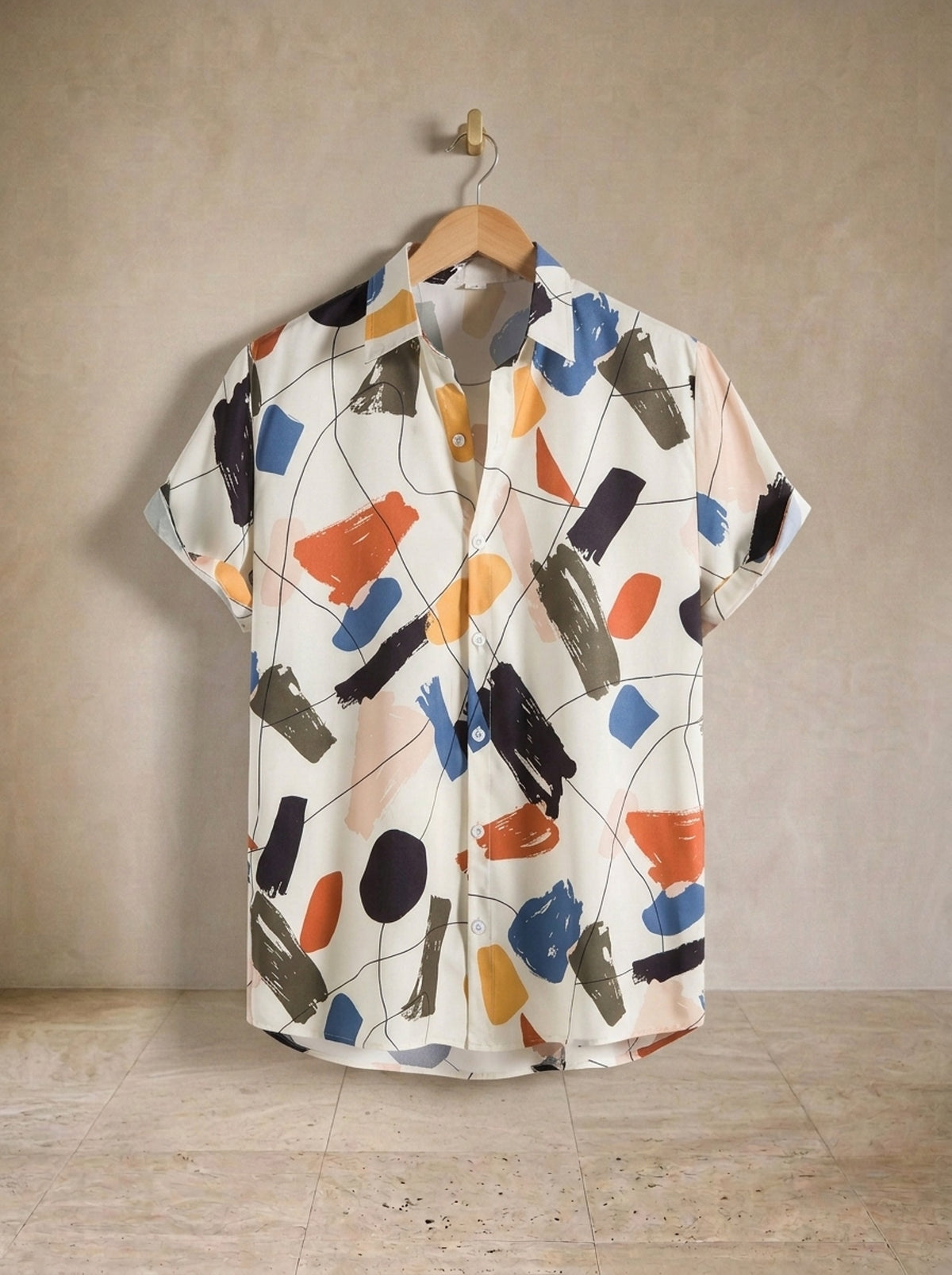 Camisa estampa abstrata Cork – peça sozinha, foto de produto