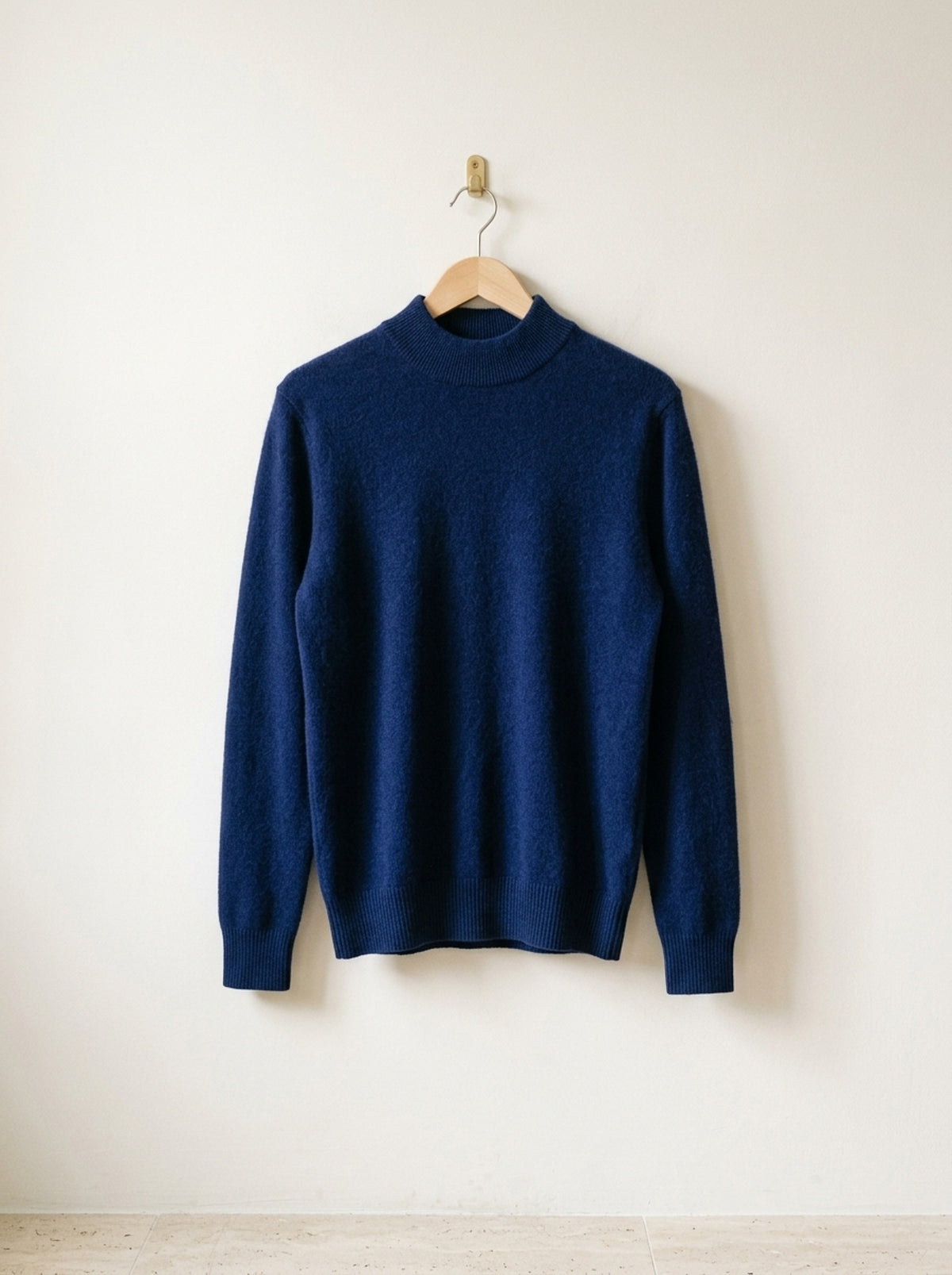 Azul | Suéter meia gola Crans-Montana azul – peça sozinha, foto de produto