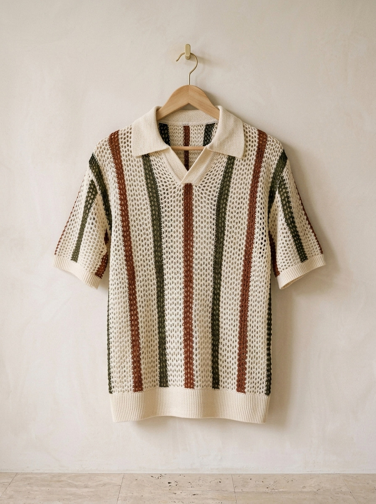 Bege | Camisa de crochê Dubrovnik bege – peça sozinha, foto de produto