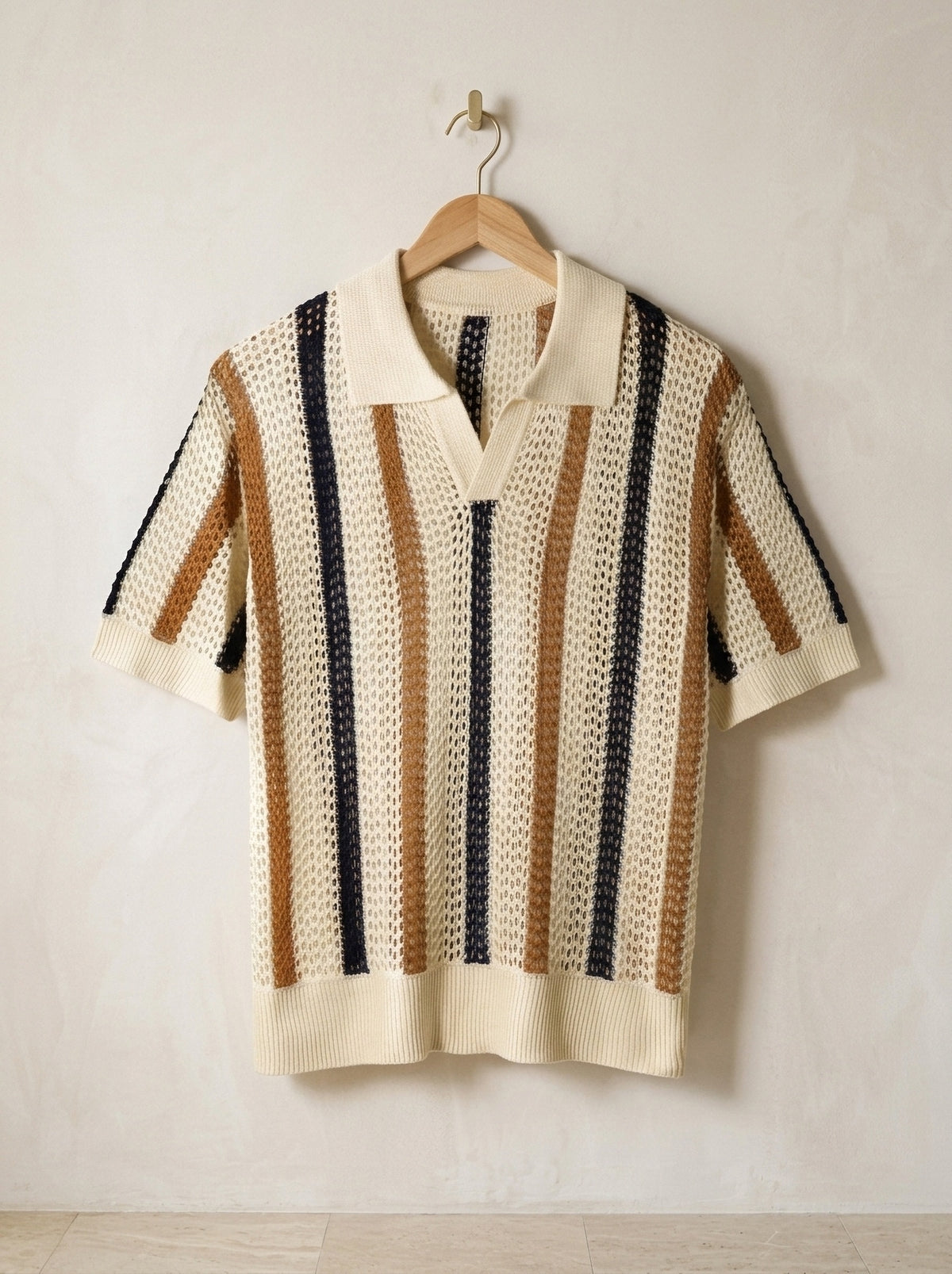 Caqui | Camisa de crochê Dubrovnik caqui – peça sozinha, foto de produto