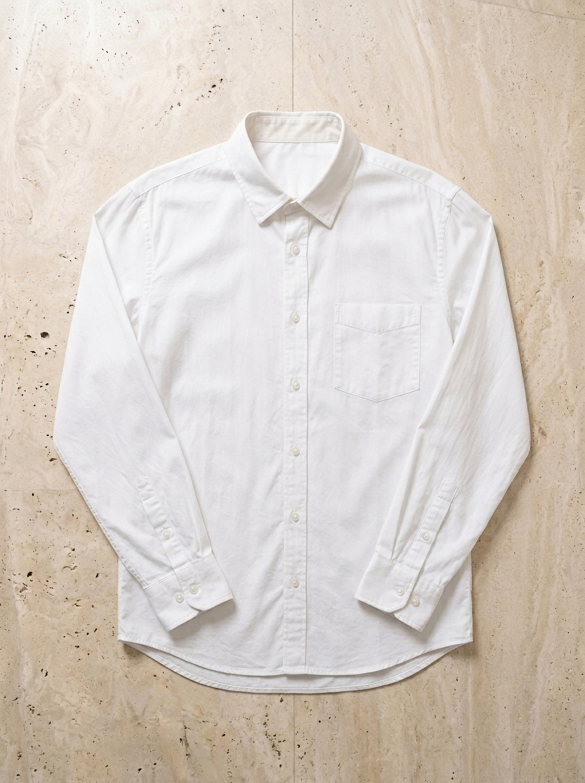 Branco | Camisa social slim Dundee branco – peça sozinha vista de cima