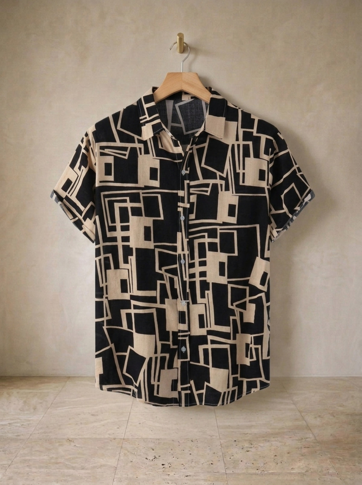 Camisa estampa geométrica Estepona – peça sozinha, foto de produto