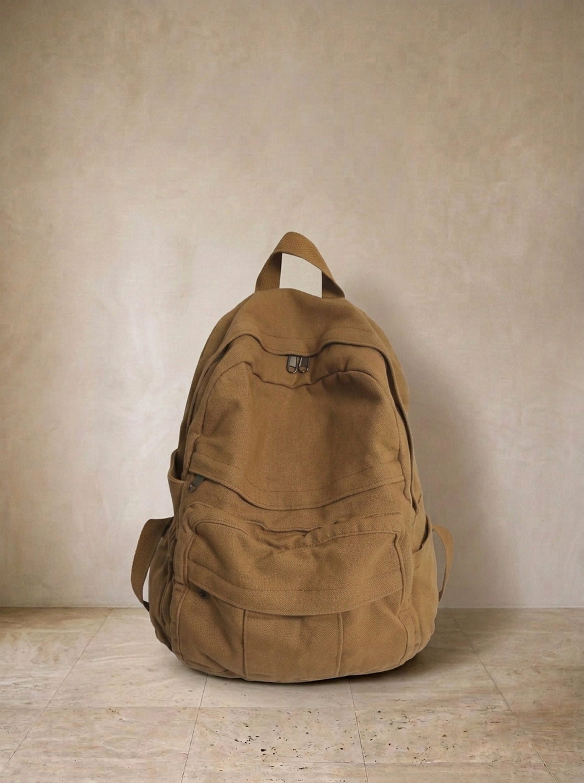 Caqui | Mochila de lona Étretat caqui – mochila sozinha, foto de produto