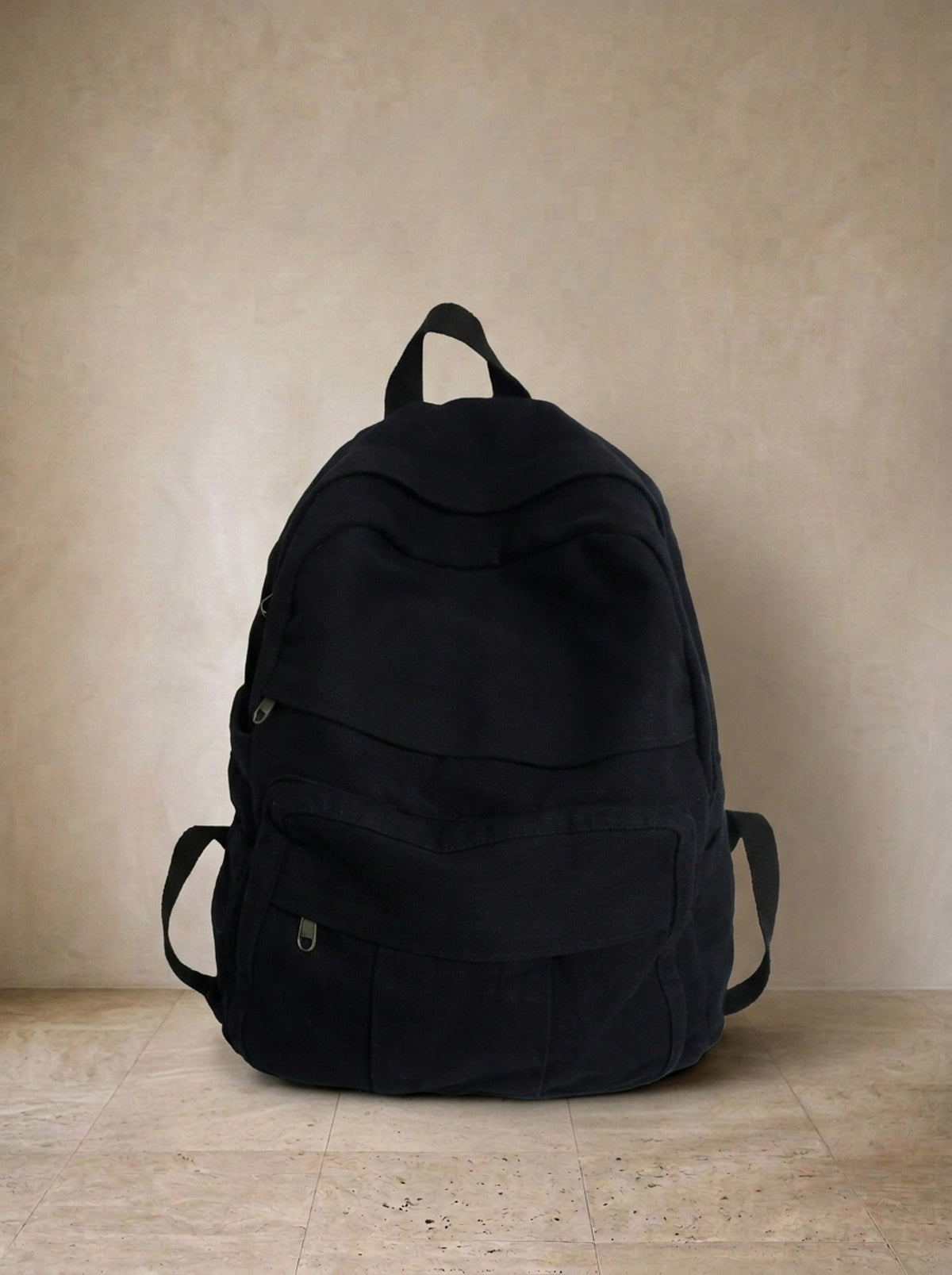 Preto | Mochila de lona Étretat preto – mochila sozinha, foto de produto